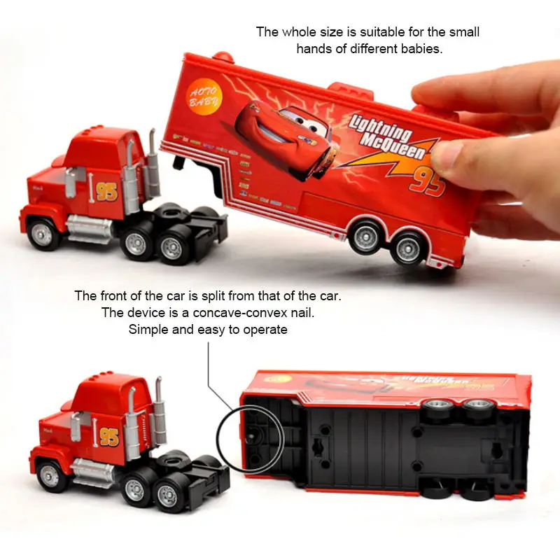 Disney Pixar Cars 2 3 Toys Lightning McQueen Jackson Storm Mack Uncle Truck 1:55 Diecast Model Car Toy Children Birthday Gift