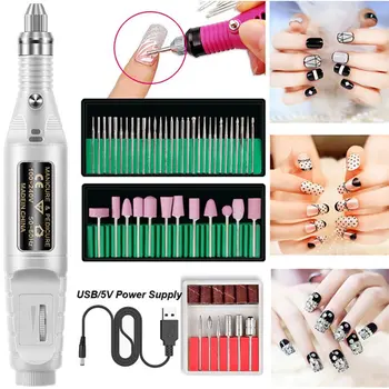 

Electric Nail Drill Machine Manicure Set Pedicure Nail Drill File Gel Remove Polishing Tools Portable Equipment