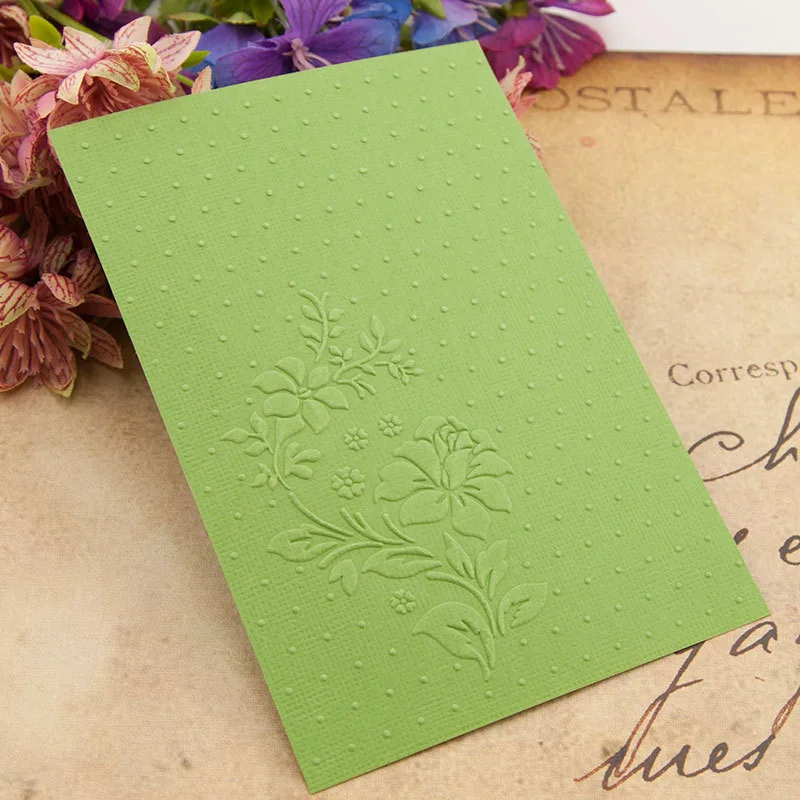 Flower Leaves Dot Embossing Folder 03