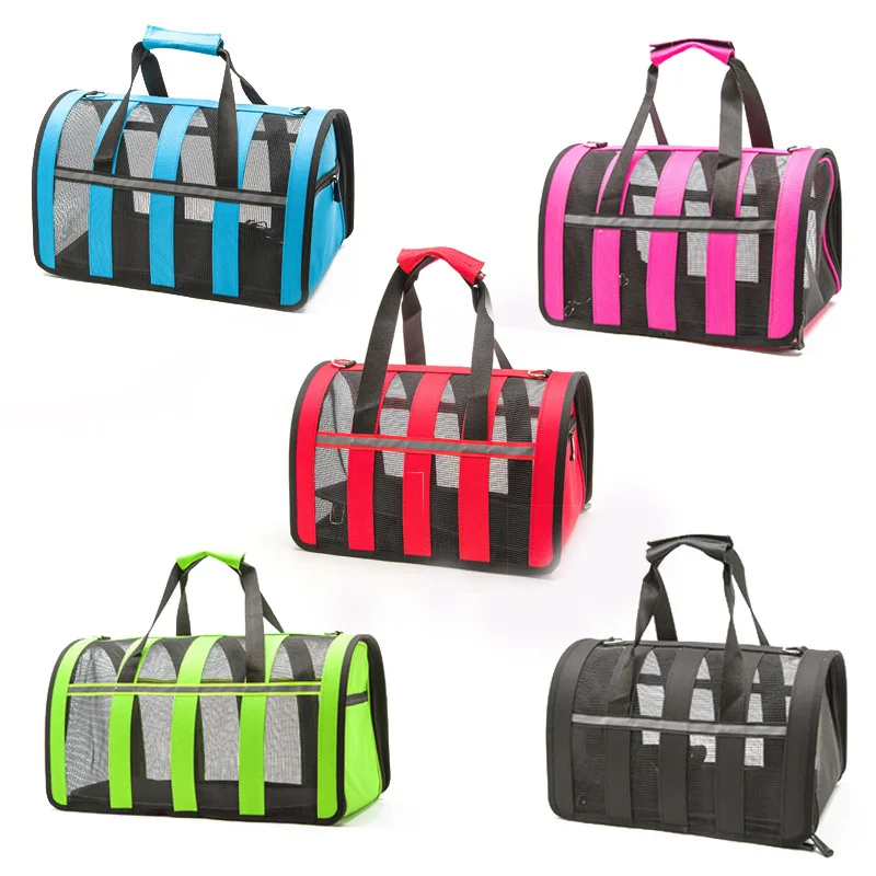 

Cat Dog Small Pet Dog Diaper Bag Portable Adjustable Handbag Breathable Hand Grid Nest Bag