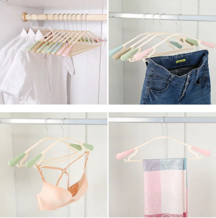 10Pcs Mult-function Space Saving Hanger Plastic Cloth Hanger Hook Magic Clothes Hanger With Hook Closet Organizer Home