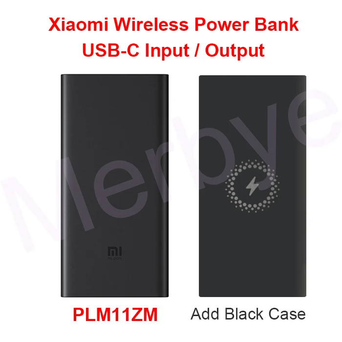 Xiaomi Mi 10000 мАч Qi беспроводной внешний аккумулятор PLM11ZM/WPB15ZM Быстрая зарядка 10000 мАч Внешний аккумулятор для iPhone Samsung - Цвет: PLM11ZM Black Black