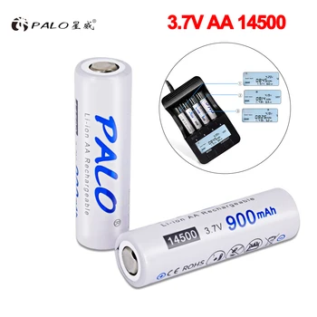 

Palo 900mah 3.7V 14500 AA lithium rechargeable battery 14500 li-ion batteries for Led Flashlight Headlamps Torch Mouse Toys