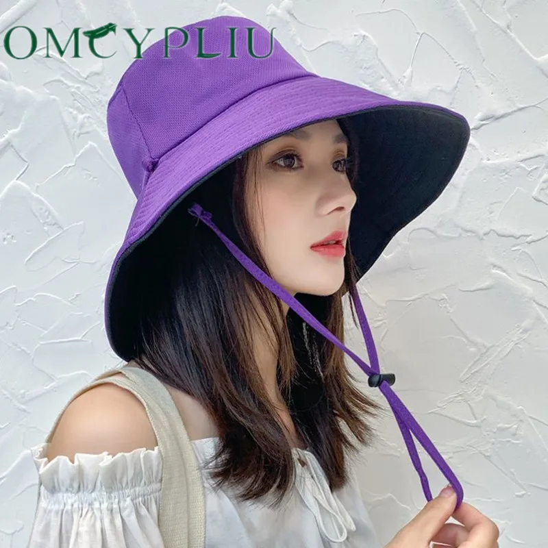 

Fisherman Hat 2020 Outdoor Travel Casual Double Sided Bucket Hat Men Women Summer Korean Fashion Fold Sun fishing Hats