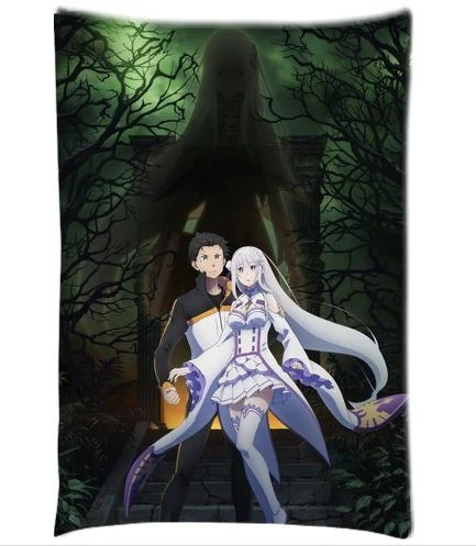 S7 Аниме Re Zero Kara Hajimeru Isekai Seikatsu чехол для подушки с персонажами Rem чехол для подушки на заказ на молнии прямоугольный чехол для подушки - Цвет: S7