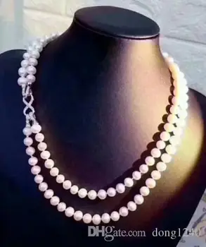 

Envío Gratis >>>> noble de 9-10mm agua dulce collar de perlas blancas