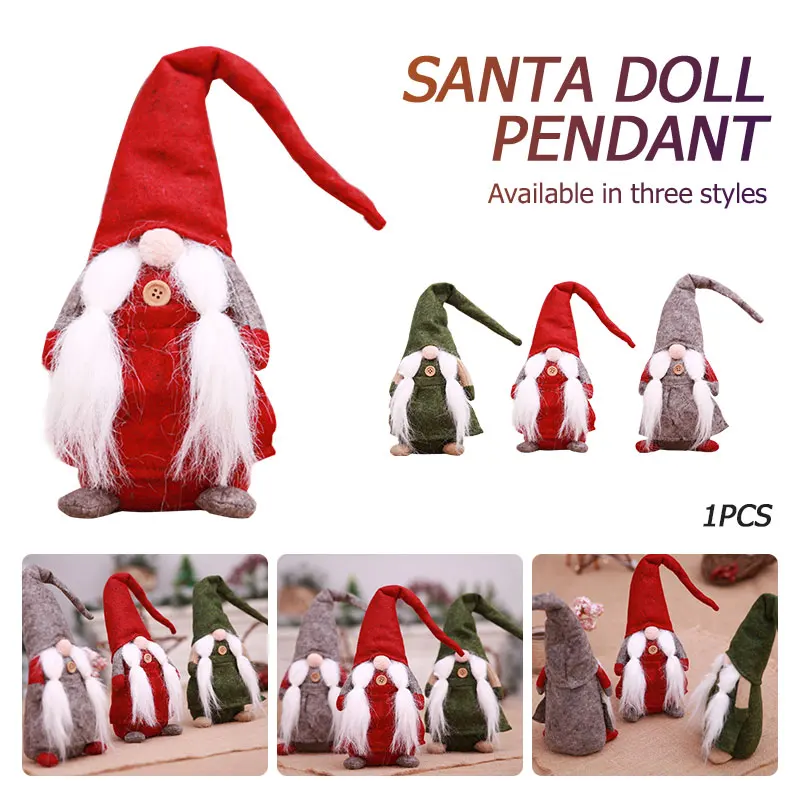 

Santa Claus Doll Cloth Art Xmas Gift Supplies Party Cartoon Toy Dinner Goods New Year Home Elf Santa Decoration Christmas