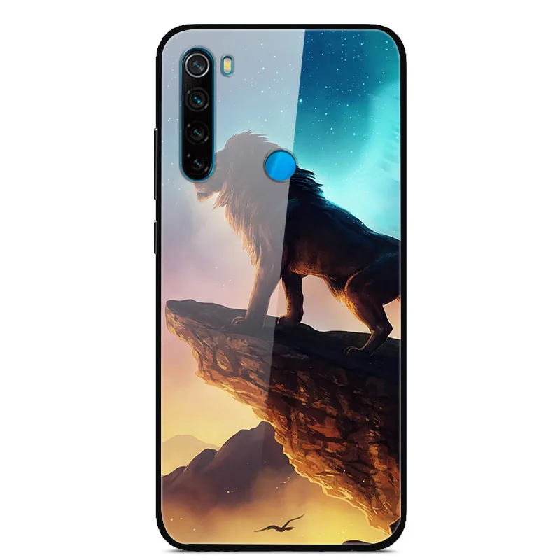 Чехол для Redmi note 8 T, жесткая задняя крышка из закаленного стекла для Xiaomi Redmi Note 8 T, защитный чехол для телефона, силиконовый бампер, чехол для Note8T 8 T