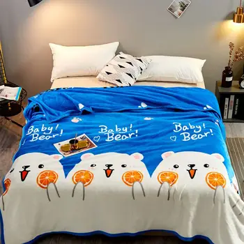 

Little White Bear Blanket Thick Cloud Blanket Blanket Air Conditioning Blanket Twin Twin Queen Queen bed