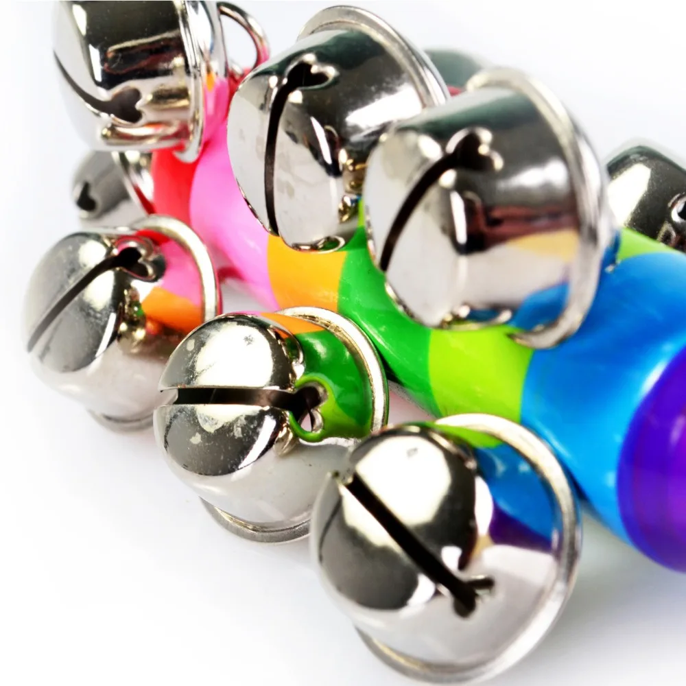 Wooden Baby Rattle toys for kids baby toy for 0 12months Rainbow colorful Educational Handle Music 5