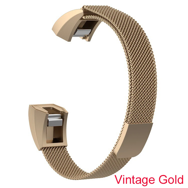 Vintage Gold Essidi Миланский Ремешок Для Fitbit Alta HR умный Браслет магнитный металлический ремешок на руку для Fitbit Alta огнеупорные часы - Цвет: Vintage Gold