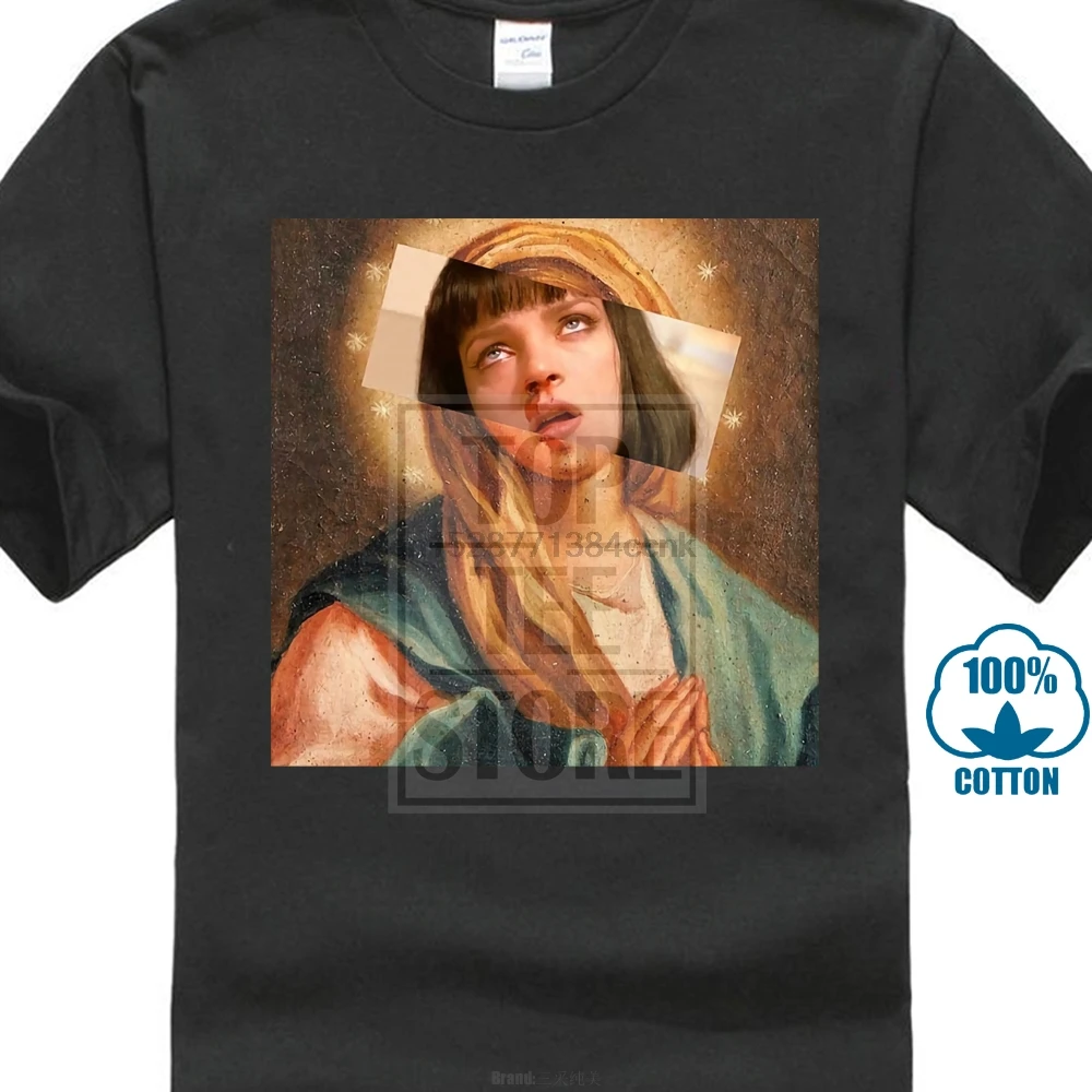 Print Tee Shirt Men Short Sleeve Summer Harajuku Darkness Spoof Pulp Fiction T Personalized |