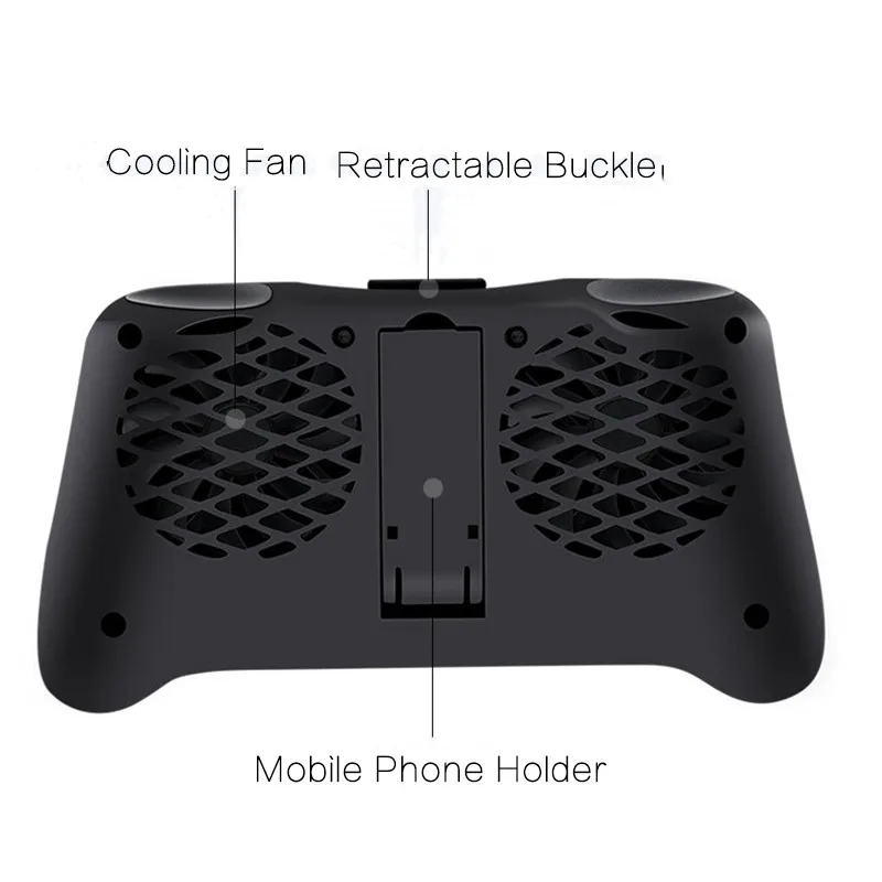 Универсальный держатель для геймпада, кулер для мобильного телефона, охлаждающий вентилятор с 2000 мАч, внешний аккумулятор, радиатор, бесшумный вентилятор для iPhone, Xiaomi