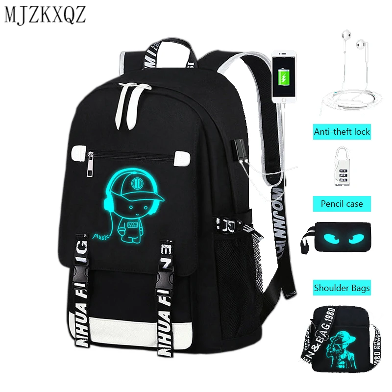 MJZKXQZ Teenage Waterproof Backpack Cute Kids Black Nylon School Bags For  Boys Laptop Anti Theft Backpack Men Book Bag Sac A Dos - AliExpress