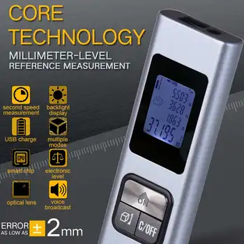 

Mini Laser Level Laser Rangefinder LS-X Intelligent 40M Waterproof Handheld USB Portable Rechargeable Laser Distance Meter