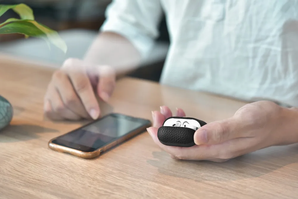Чехол из натуральной кожи для AirPods 2 Bluetooth беспроводной чехол для наушников Роскошный чехол для Apple AirPods 1 2 защитный чехол