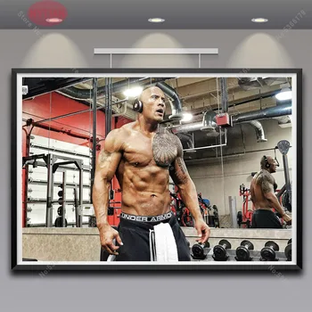 

NT953 Poster Prints GYM Star Rock Dwayne Johnson Workout Bodybuilding Painting Wall Art Canvas Picture Living Home Room Decor