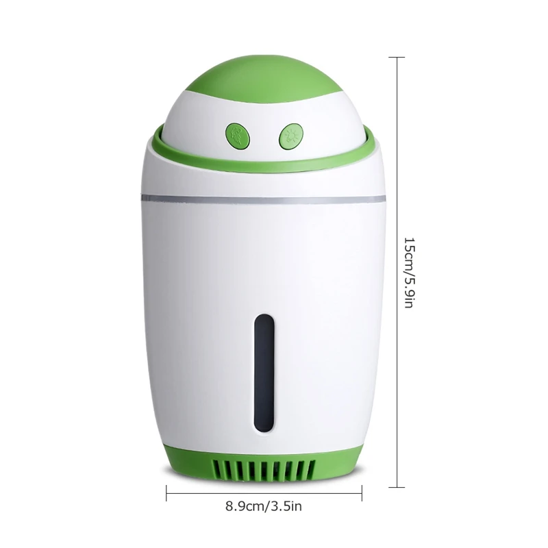 3 in 1 350ML USB Air Humidifier Ultrasonic Cool-Mist Adorable Pet Mini Aromatherapy Humidifier Mute With LED Light Fan Diffuser