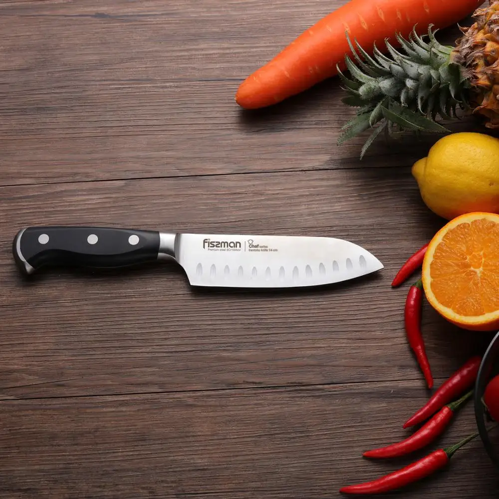 FISSMAN 4,5 дюймов нож Santoku поварской серии кухонные ножи высокая производительность немецкая сталь