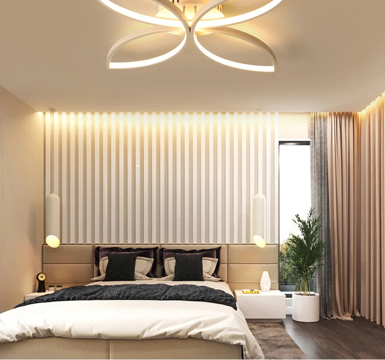 Chandelierrec Декор Домашнее освещение потолочные лампы Современные светодиодные потолочные лампы для гостиной спальни алюминиевый светодиодный потолочный светильник