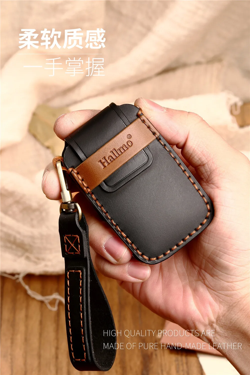 Portachiavi in pelle per auto portachiavi custodia in pelle per Land Rover Discovery Evoque Sport Freelander 2 LR4 per Jaguar e-pace XF XJL - Hea342e9200424fa796197775c47fcc34U