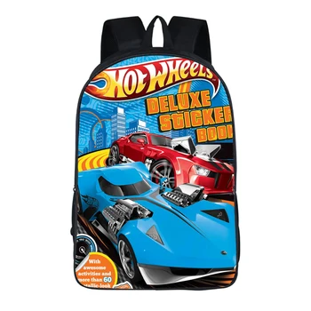 

Hot Wheels Blue School Bags for Teenagers Cartoon Cars 13inch 3D Printing Boys Girls Children Kids School Bag