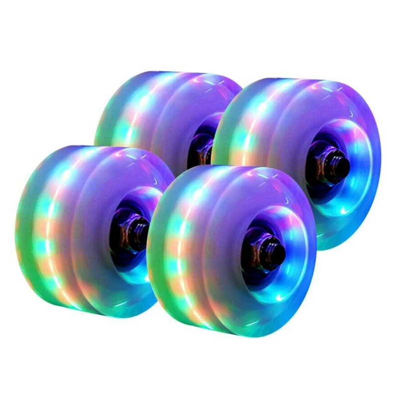 

4Pcs Led Bright PU Inline Speed skate wheels Flash rollers Rodas 100mm 110mm Scooter Roller Ruedas inline Skating wheels