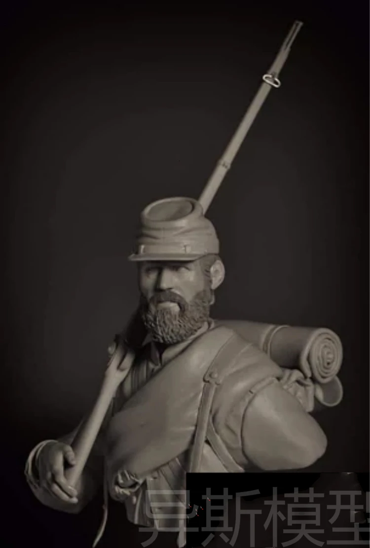 Каучуковая Фигурка Набор 1/10 Southerner Civil War Warrior бюст Неокрашенный гараж Смола модель комплект