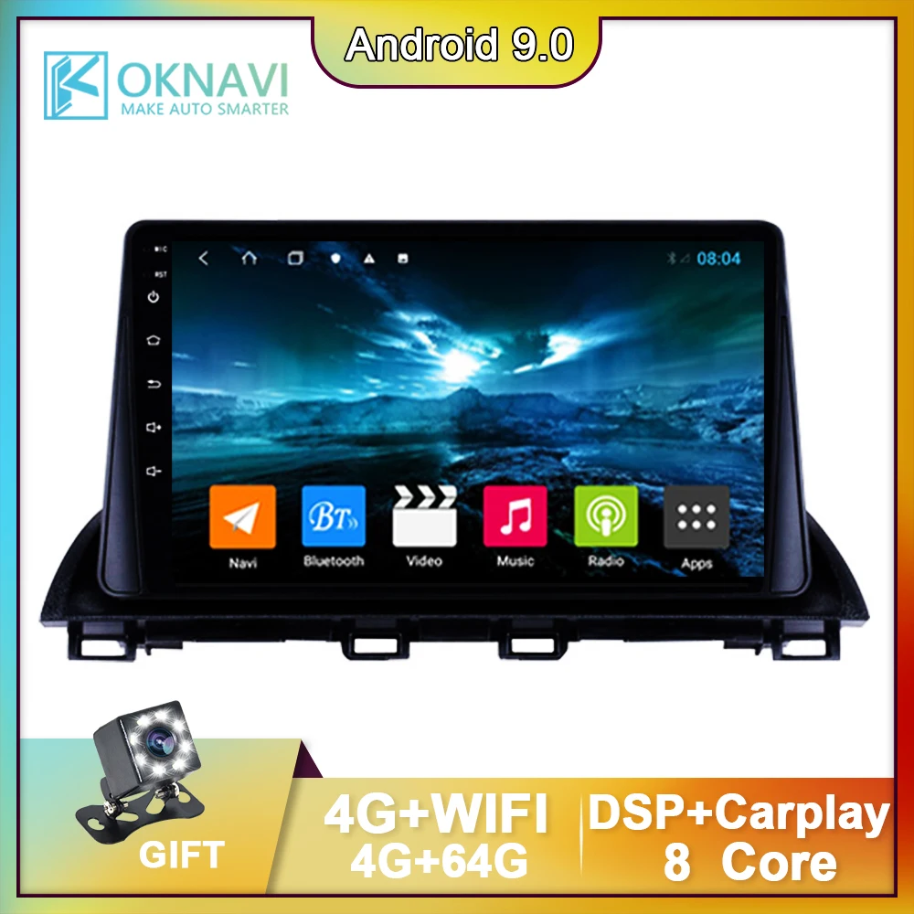 

For Mazda 3 Axela 2013-2018 9'' 2 Din Android 9.0 Smart Car Radio Multimedia Video Stereo Player Navigation GPS No DVD 4G+WiFi