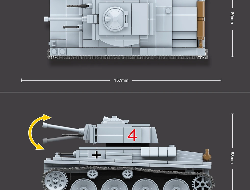 535 шт. Technik LT-38 светильник Танк строительные блоки Совместимые военная армия город солдат полиция фигурки оружие Наборы кубиков Подарочная игрушка