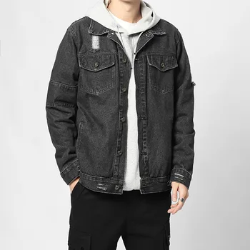 

Mens Denim Jackets Men's Spring Autumn Fashion Vintage Denim Jacket Casual Washed Nostalgia Jean Jacket Coat Cowboy Outwear Male