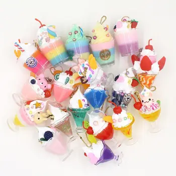 

2Pcs Miniature Cute Kawaii Ice Cream Cup PVC Cabochons for Phone Keychain Deco DIY Craft Jewelry Accessory 22 styles Randomly