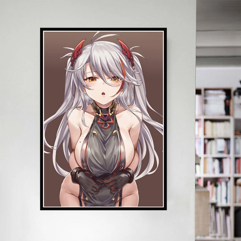 Холст рисунок "Север" Wall Art Azur Lane Prinz Eugen с проектом аниме HD эротический постер модульная фотографии модульный Декор для дома без рамки