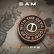 LAUTIE-moneda de Sam Pop para adultos, nueva imagen de Calavera, yemas de los dedos, juguetes de descompresión, 2099-SAM