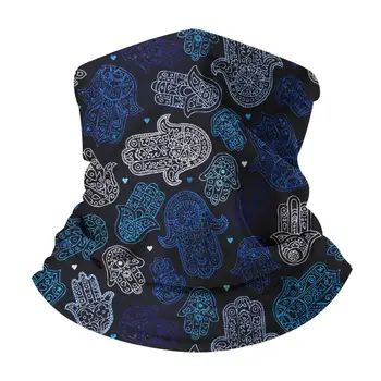 

Hand Of Fatima Bandana Women Turban Hat Wrap Headscarf Headwear Anti-dust Seamless Face Mask Bandanas Breathable Fabric Bufanda