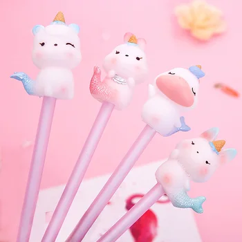 

Kawaii Animals Gel Pen Cute Cartoon Pens Black Ink Neutral Pens For Writing Kids Girls Gift School Supplies Korean Stationery