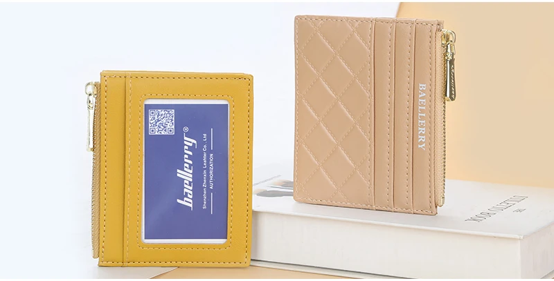 Women Small Wallet Credit Multi-Card Holder Package Fashion PU Function Zipper Ultra-Thin Organizer Case Student Lady Coin Purse