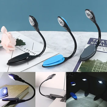 

Portable Mini LED Book Light Travel Bedroom Clip-On Flexible Bright LED Lamp Reading Lamp For Child Student Gifts