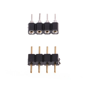 

50 Pcs 4PIN Needle RGB LED Strip Connector Qualitied Male and Female Connector