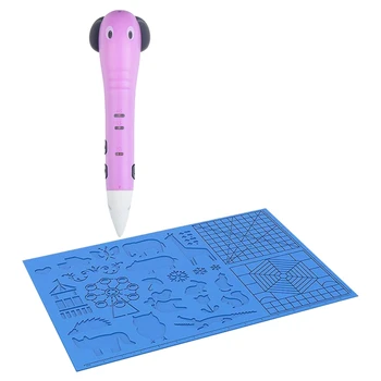 

1 Set 3D Printing Pen Silicone Design Mat & 1 Set 3D Pen for Kids Printing Pen Display Diy Drawing Pen Child Gift