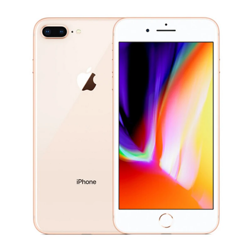 Мобильный телефон Apple iphone 8 Plus с шестиядерным процессором iOS, 3 ГБ ОЗУ, 64 Гб ПЗУ, 5,5 дюймов, 12 МП, отпечаток пальца, LTE - Цвет: Gold