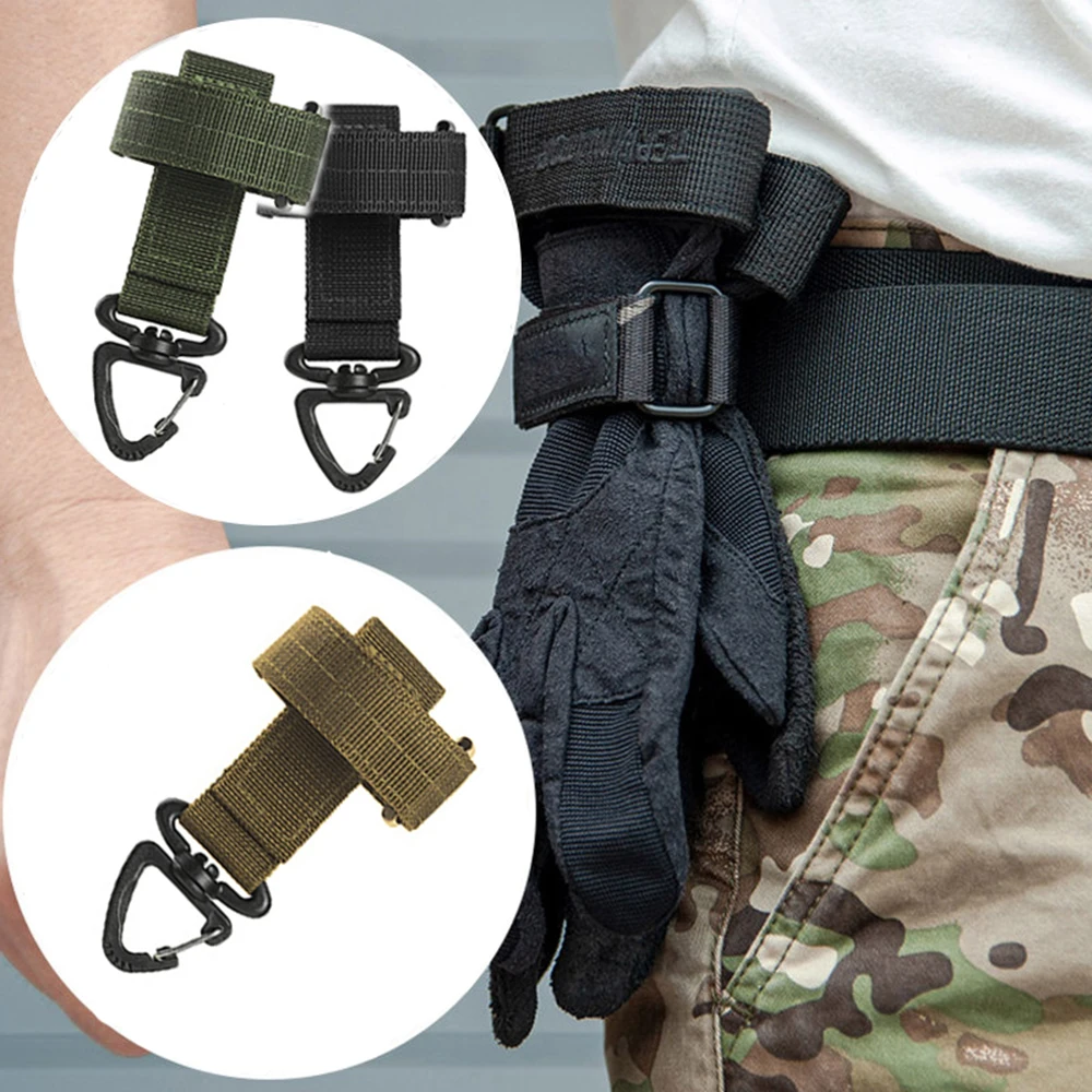 Gants en Nylon multi-usages crochet gants de travail pince de sécurité en plein air gants tactiques corde d'escalade Anti-perte Camping suspendu Buck ► Photo 2/6