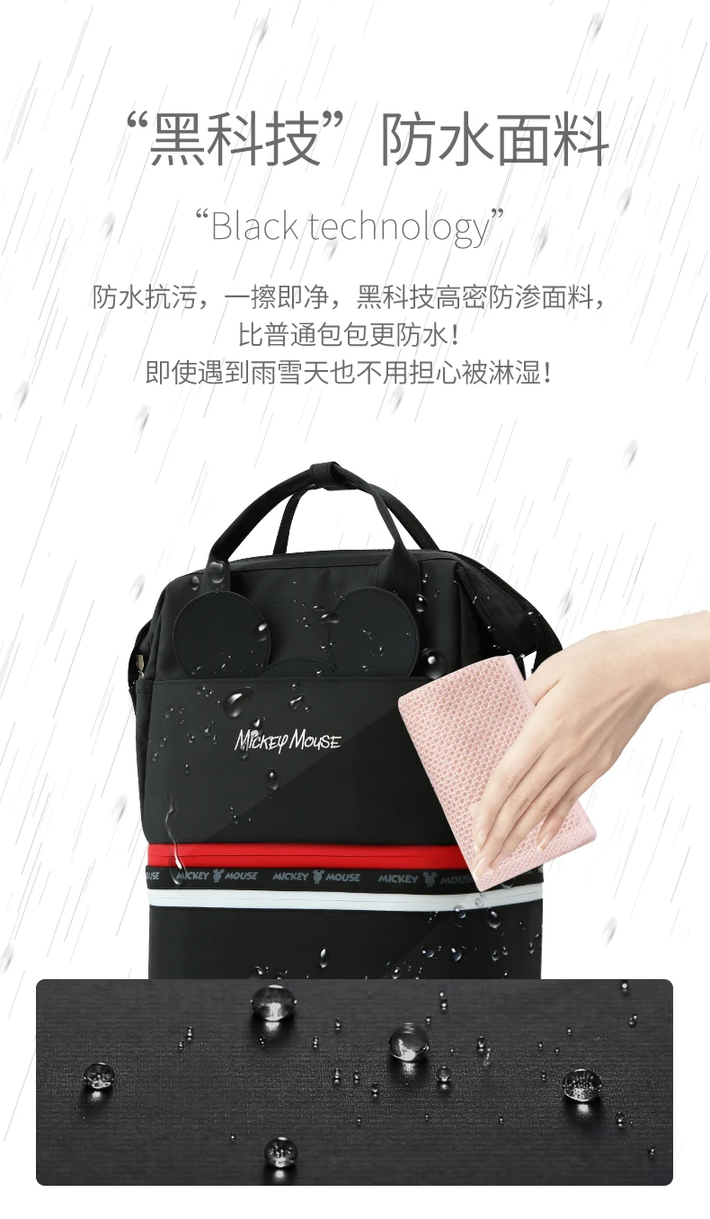 Disney Mochila Maternidade водонепроницаемая сумка для подгузников USB по производству бутылочек для кормления Путешествия Рюкзак Детские сумки для мам, сумка для хранения Мумия спальные мешки