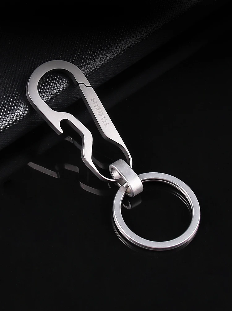 Details about   EDC Titanium 316L Stainless Steel Key Chain keychains Ring Hang Buckle XS M L 