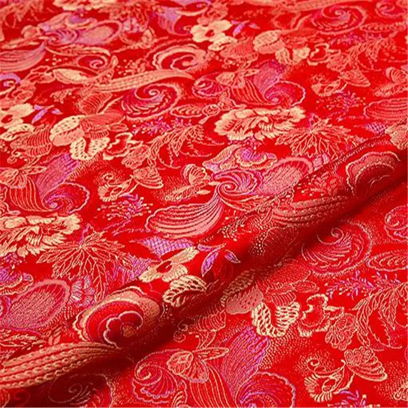Полиэстер Жаккардовая парча ткань Бабочка и пион дизайн красивый узор ткани для изготовления простыни