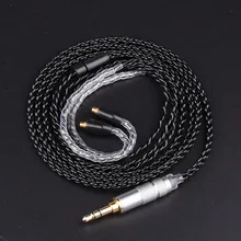 3 5 JACK Audio Headphone Upgrade Cable For Shure SE215 SE535 SE846 Single Crystal Copper Silver Plating DIY Headphone Cable
