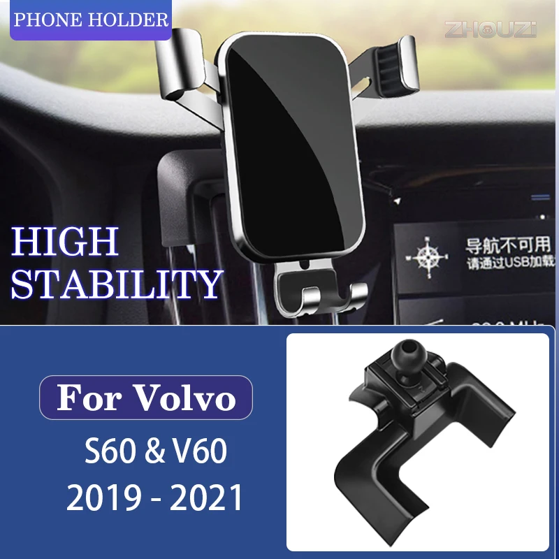 Car Mobile Phone Holder For Volvo S60 V60 2019 2020 2021 Mounts Stand