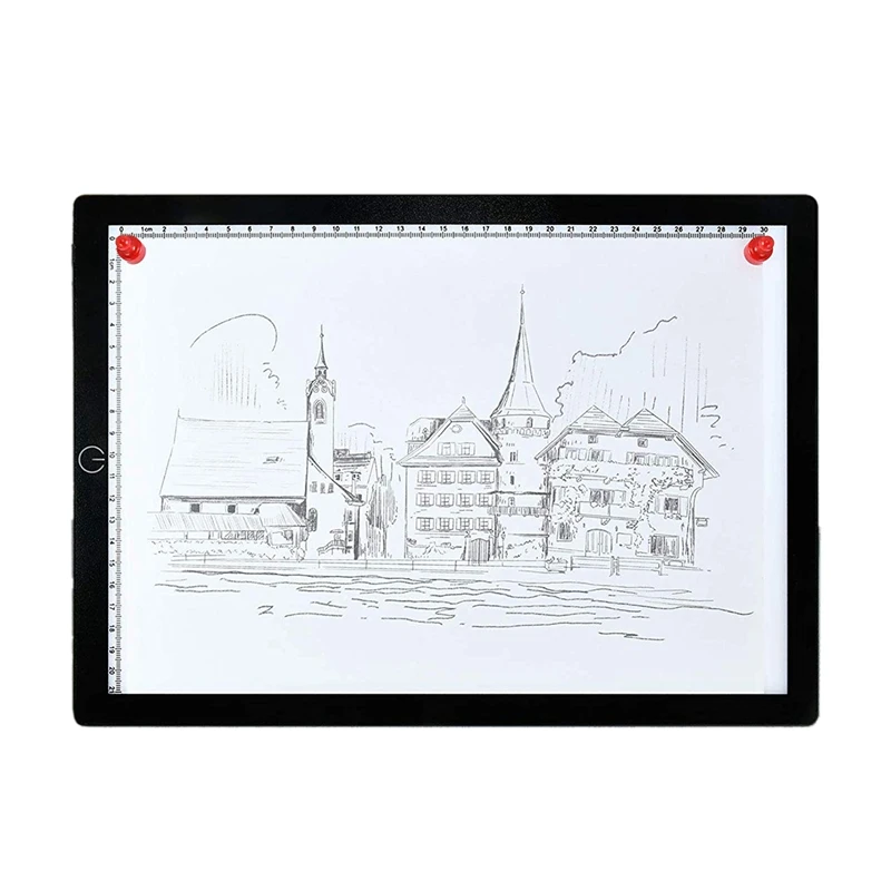 

A4 Lamp Pad Ultra-Thin Portable Band Scale LED Copy Board, Adjustable USB Copy Board for Painting, Drawing, Animation, Stamp, Ca