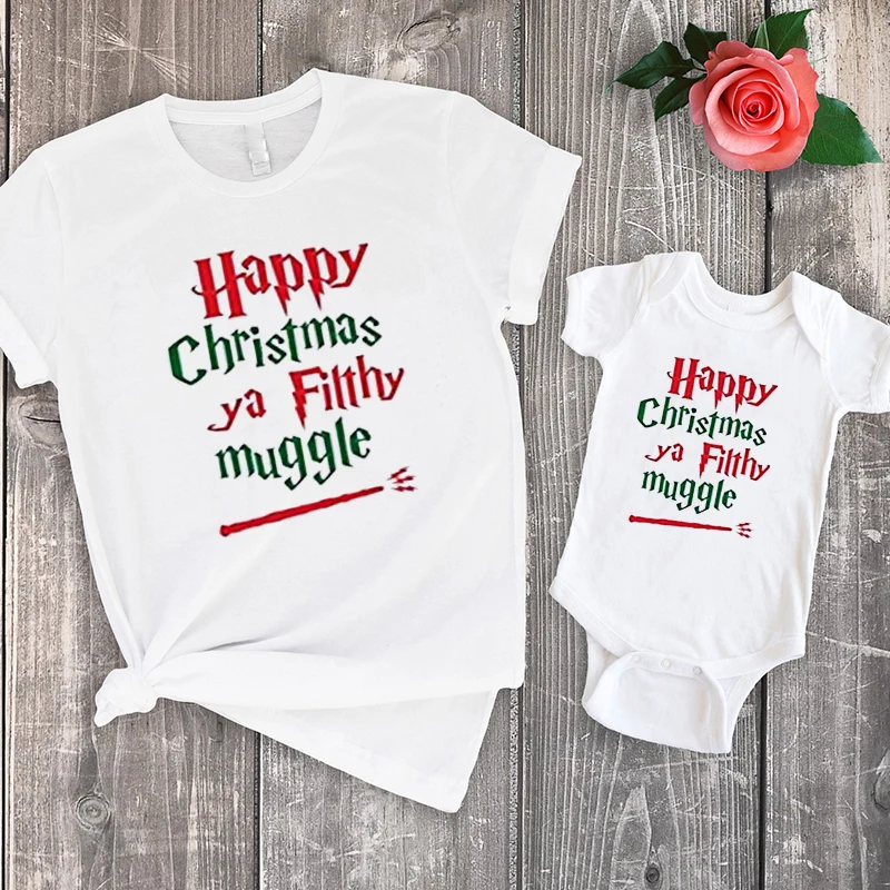 

Merry Christmas Family Look Baby Girl Christmas Big Sister Matching Outfits Family Matching Clothes Mommy and Me Tshirt