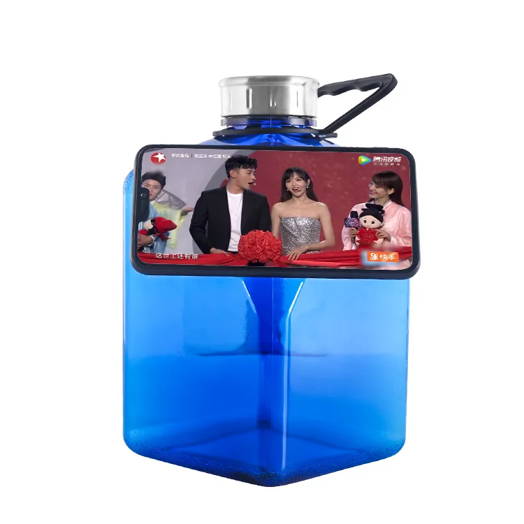 

Stainless Steel Cover Square Kettle Mobile Phone Sports Large Water Bottle Portable Gym for Sports Bottle